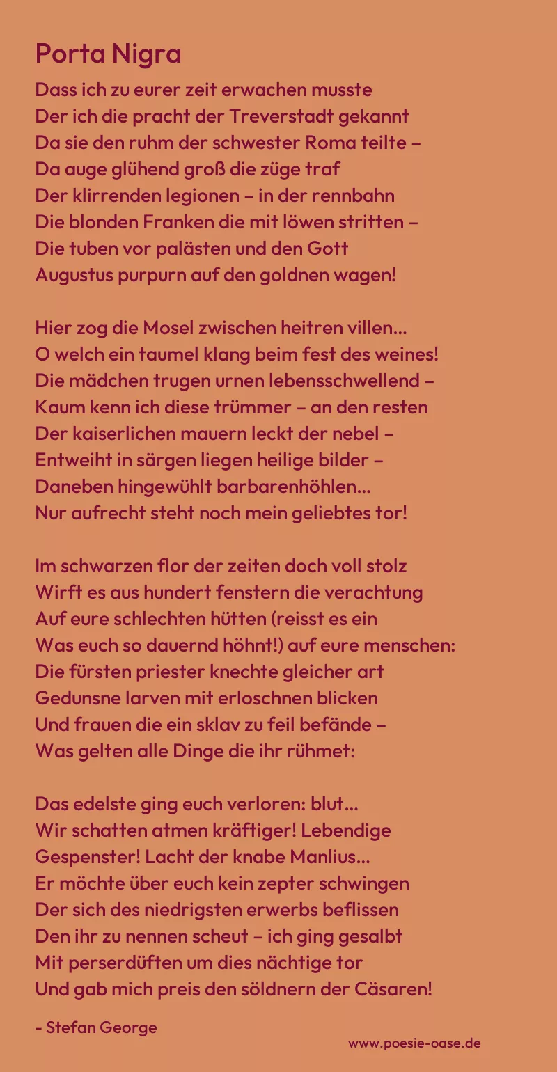 Gedicht: Porta Nigra von Stefan George