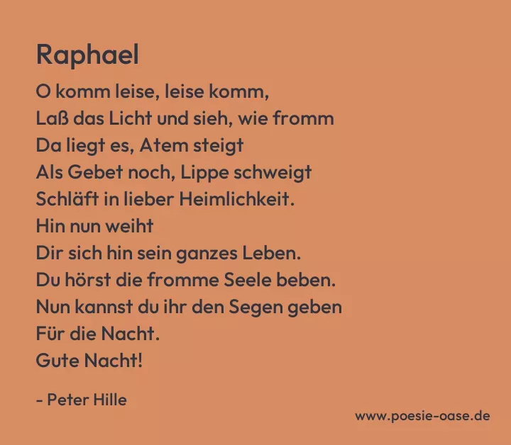 Gedicht: Raphael von Peter Hille