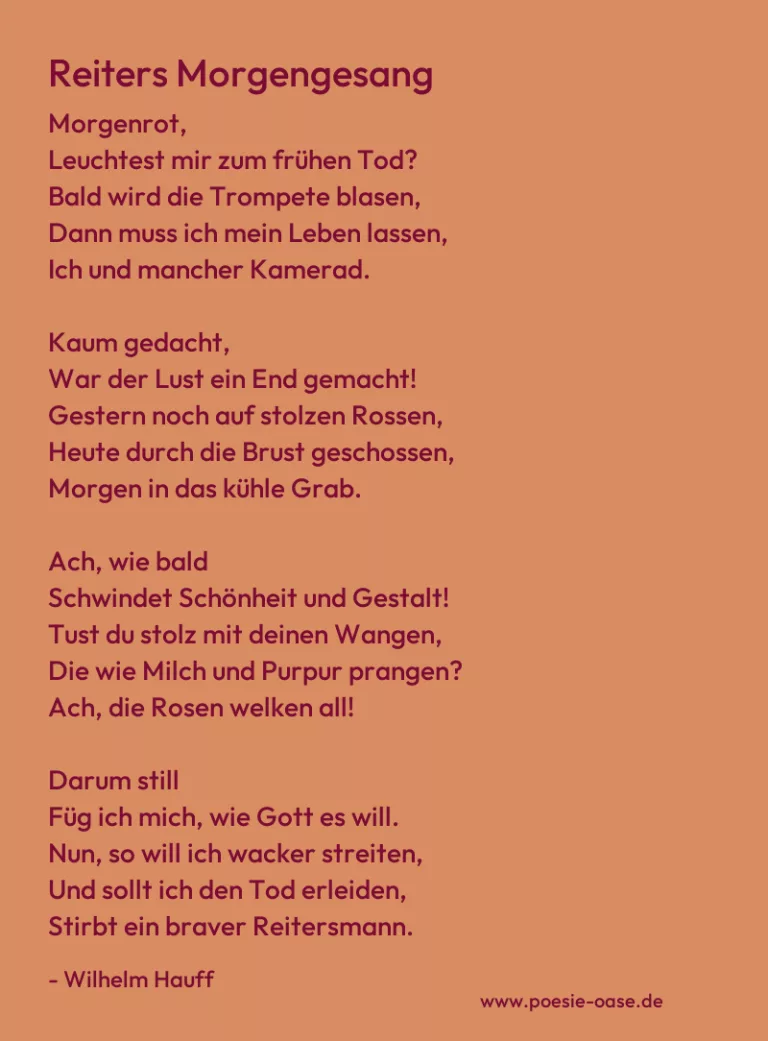 Reiters Morgengesang