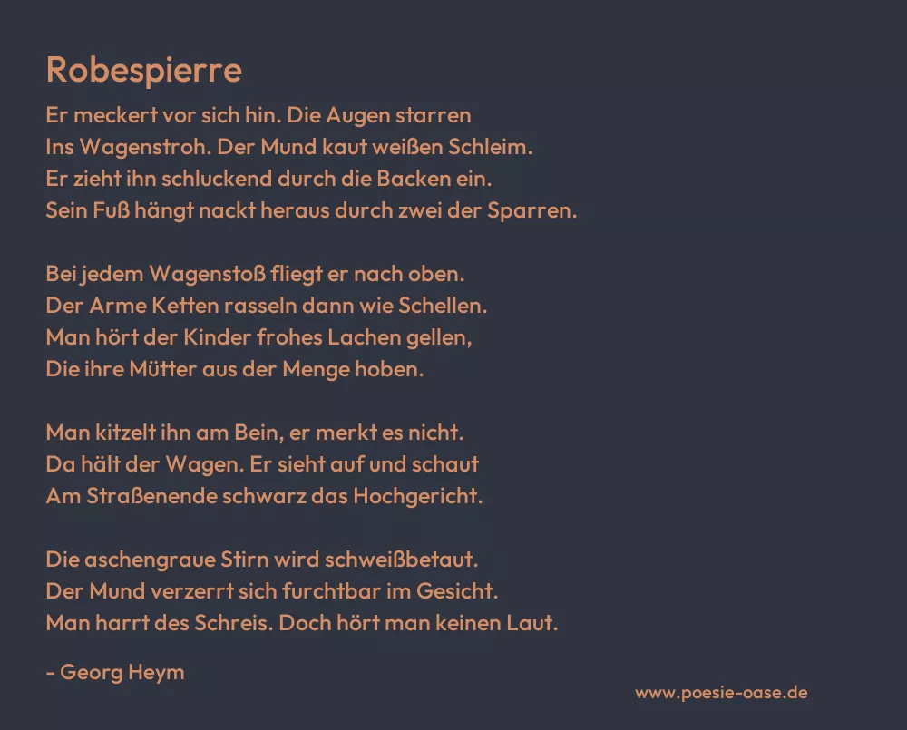 Gedicht: Robespierre von Georg Heym