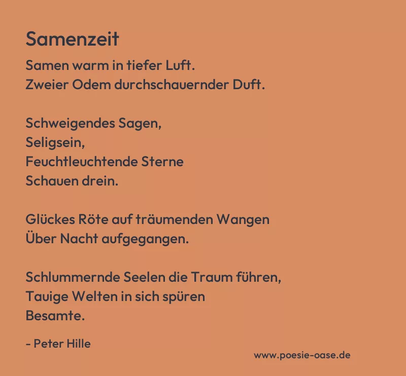 Gedicht: Samenzeit von Peter Hille