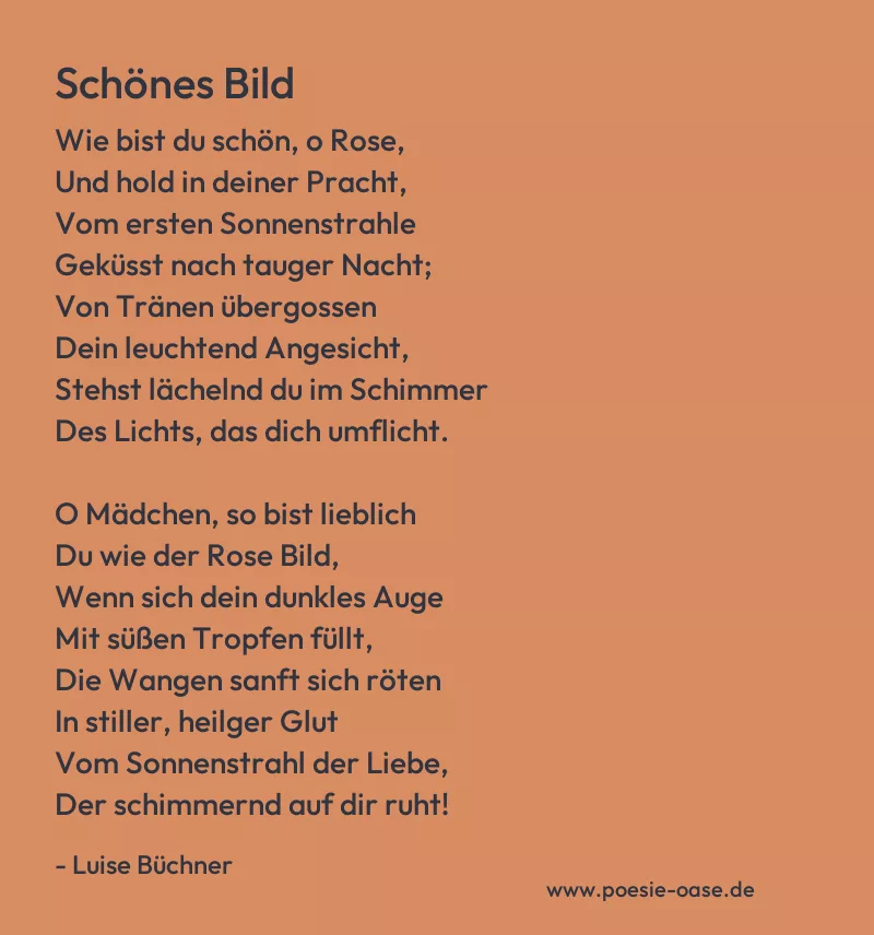Gedicht: Schönes Bild von Luise Büchner