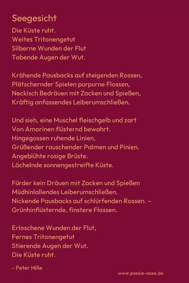 Gedicht: Seegesicht von Peter Hille