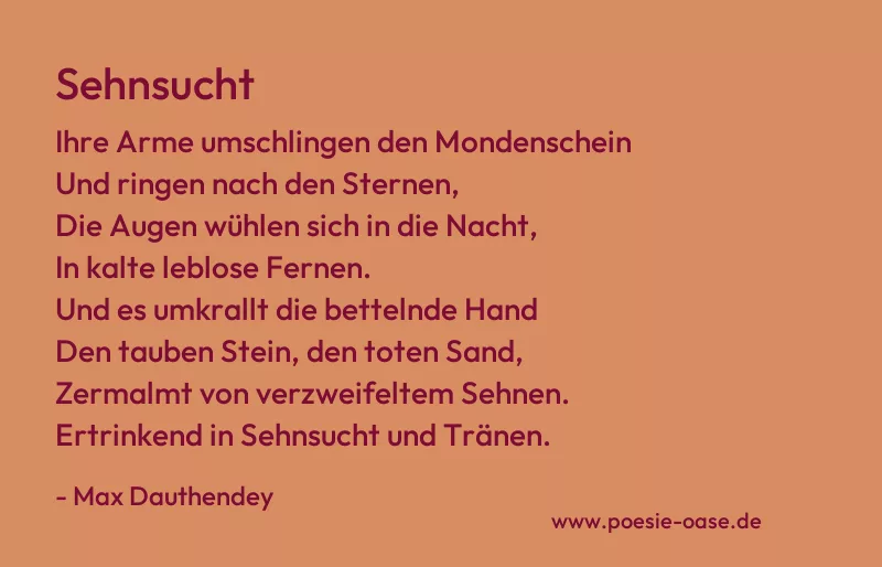 Gedicht: Sehnsucht von Max Dauthendey