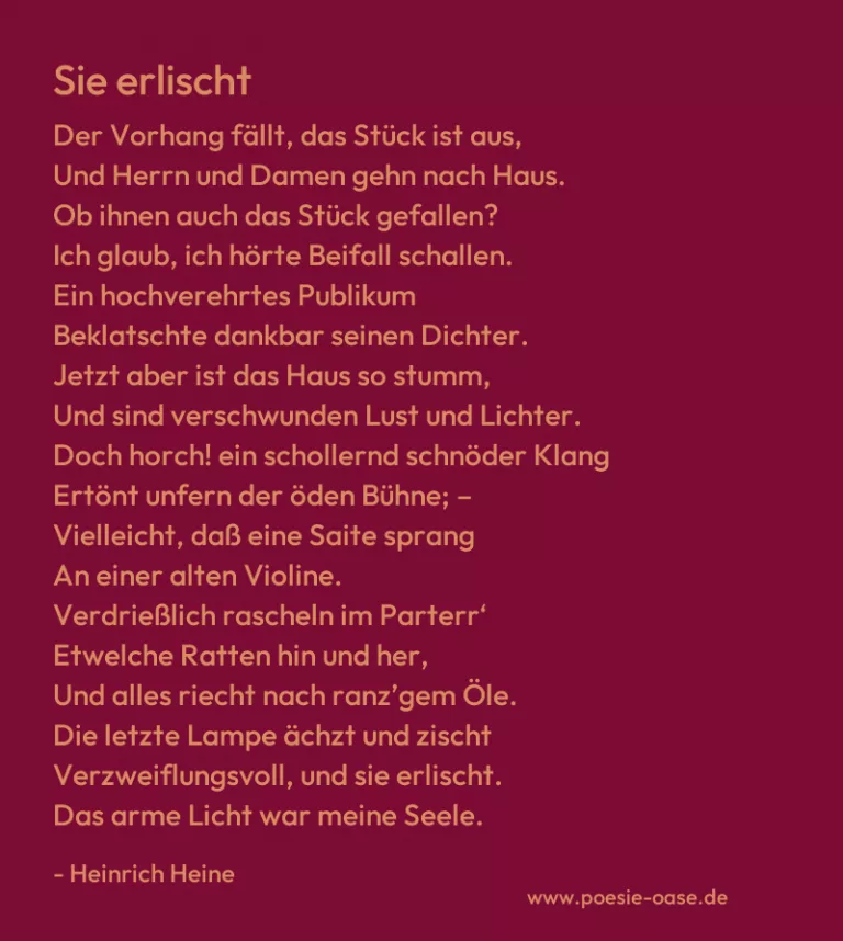 Sie erlischt