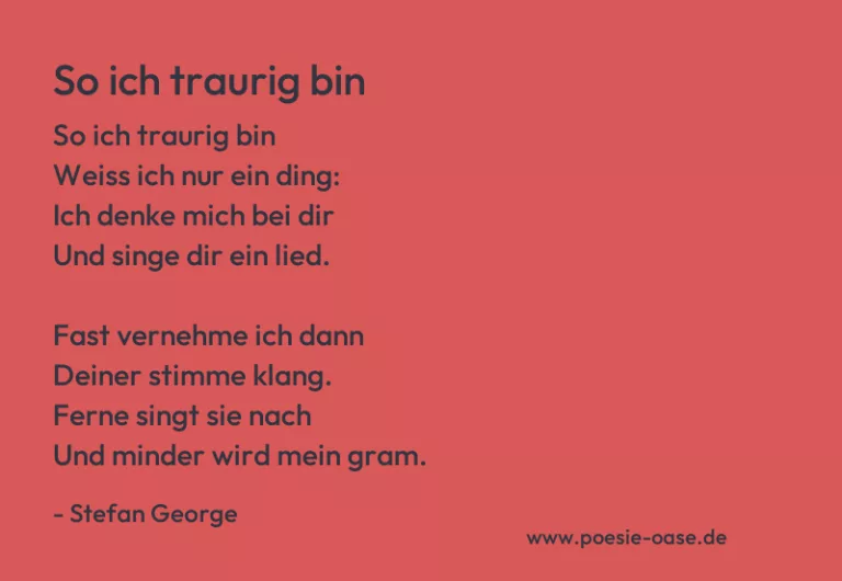 So ich traurig bin