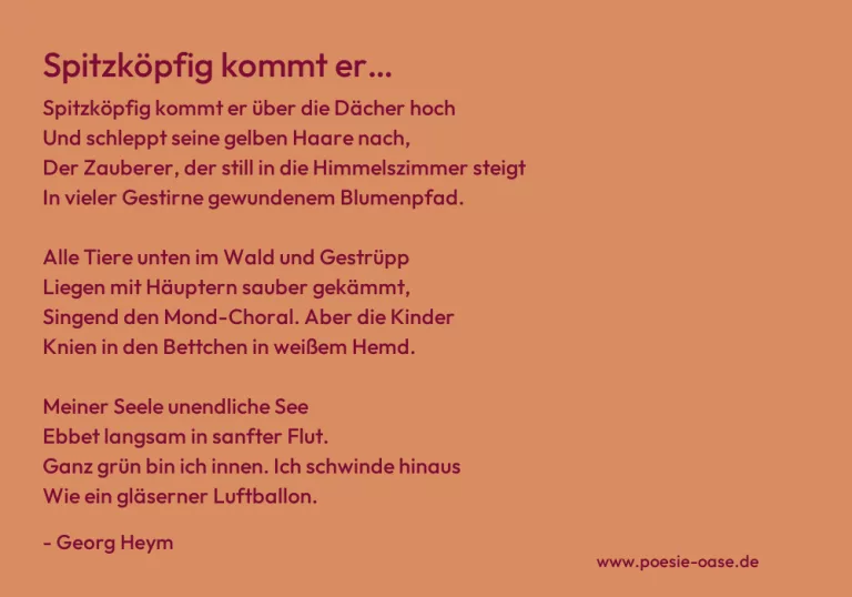 Spitzköpfig kommt er…