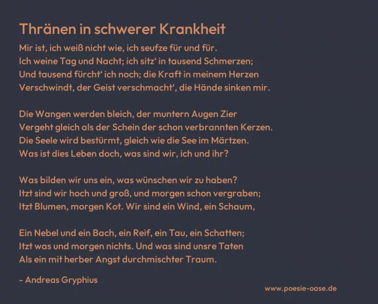 Thränen in schwerer Krankheit