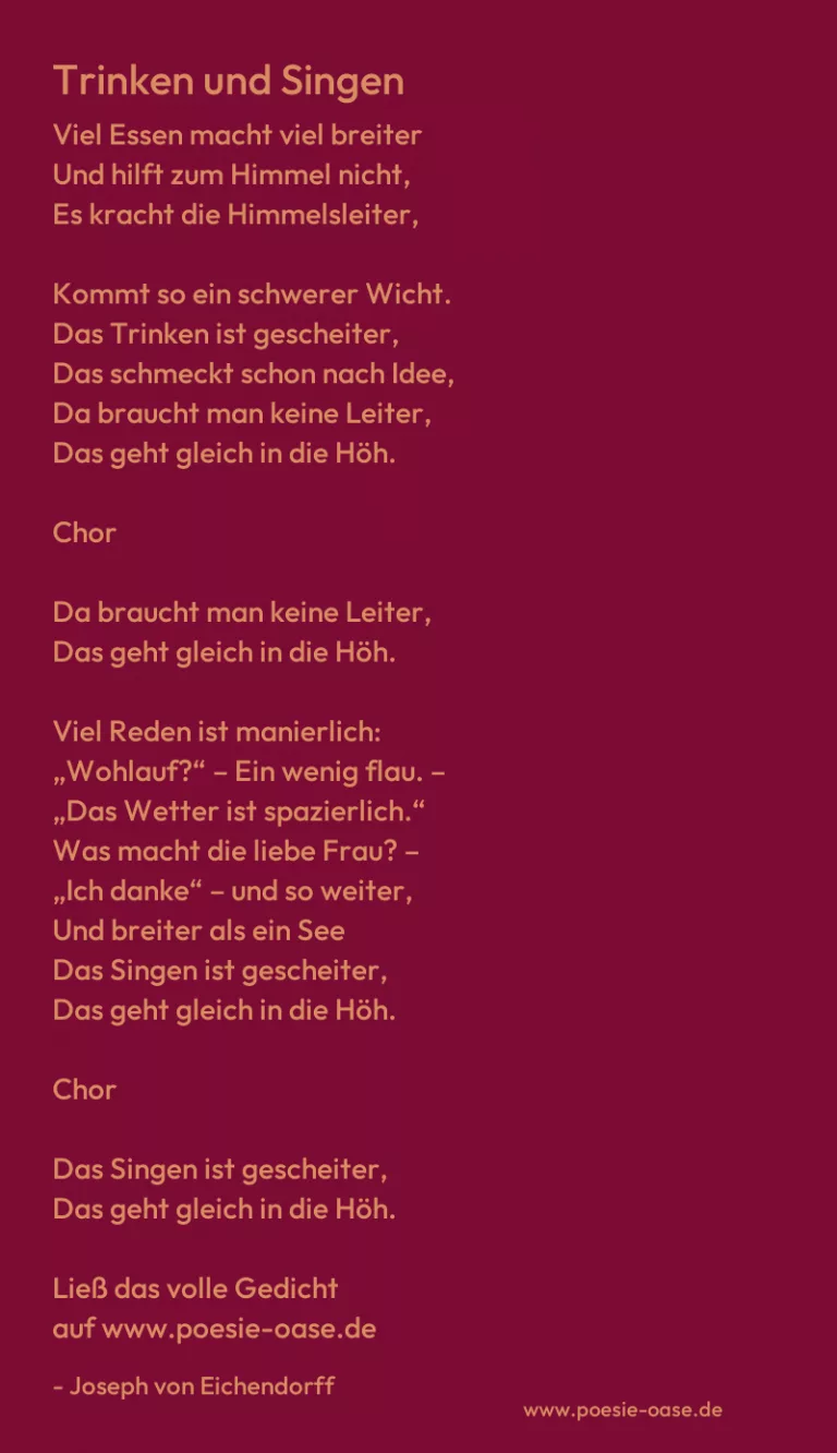 Trinken und Singen