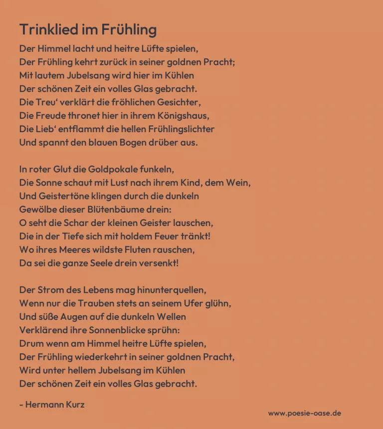 Trinklied im Frühling
