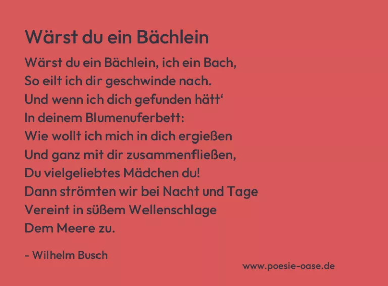 Wärst du ein Bächlein
