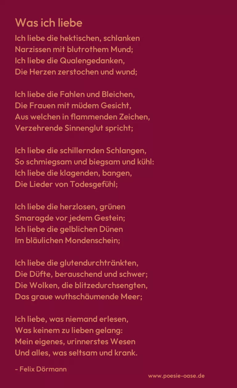 Was ich liebe
