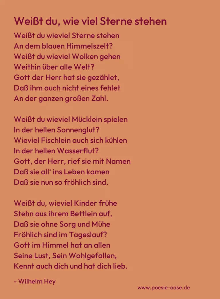 Weißt du, wie viel Sterne stehen