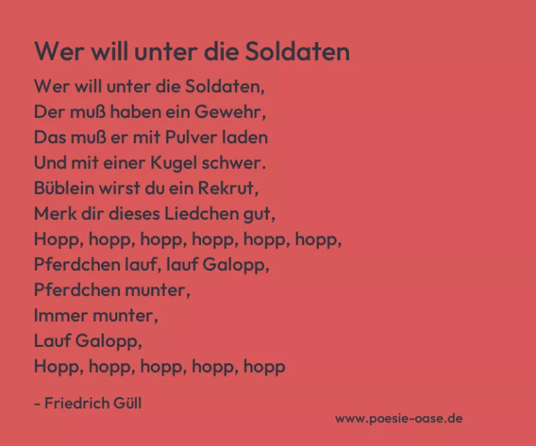 Wer will unter die Soldaten