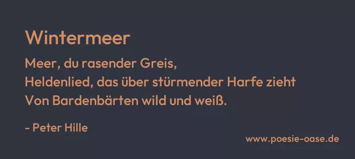 Gedicht: Wintermeer von Peter Hille