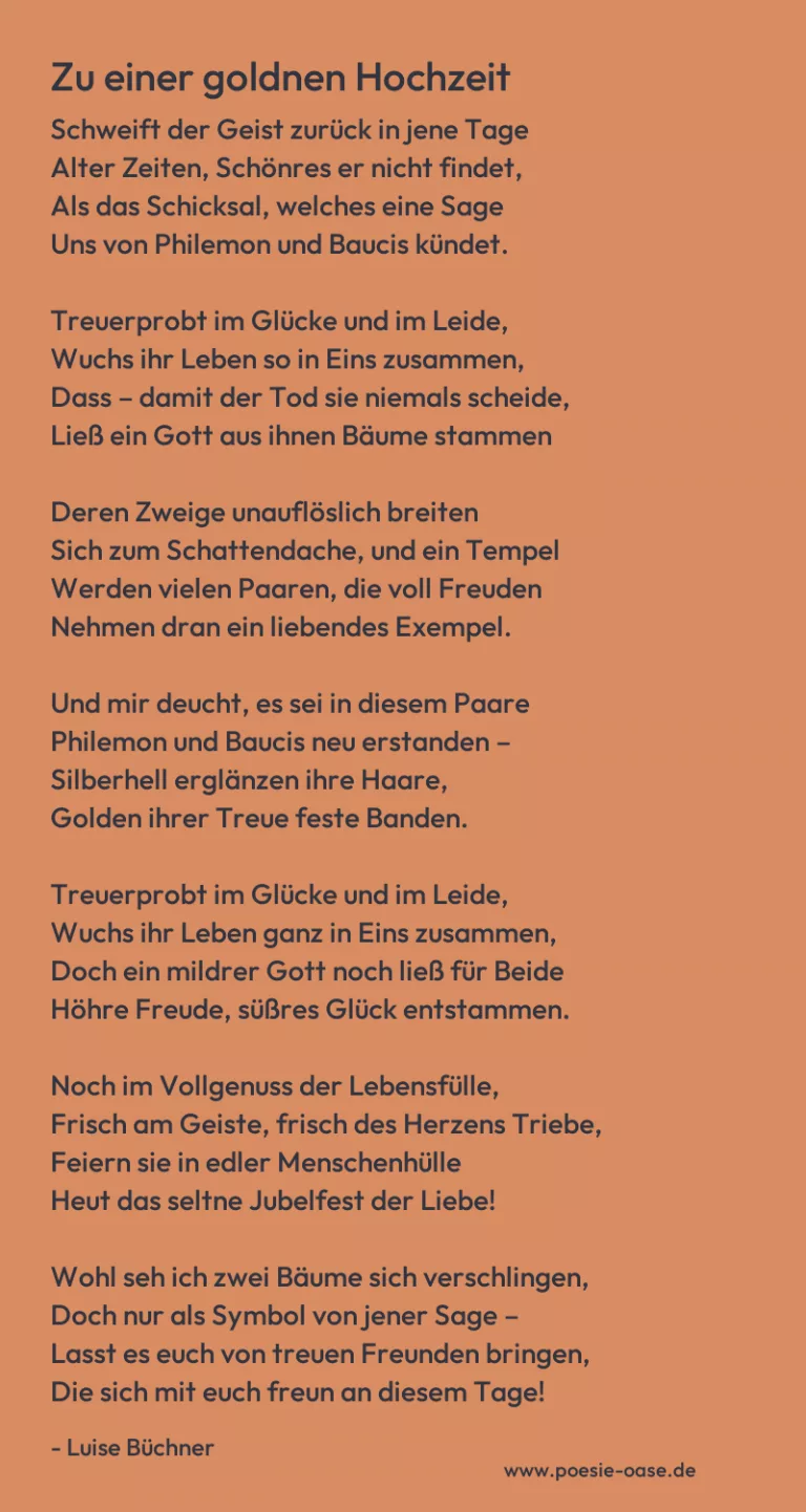 Zu einer goldnen Hochzeit