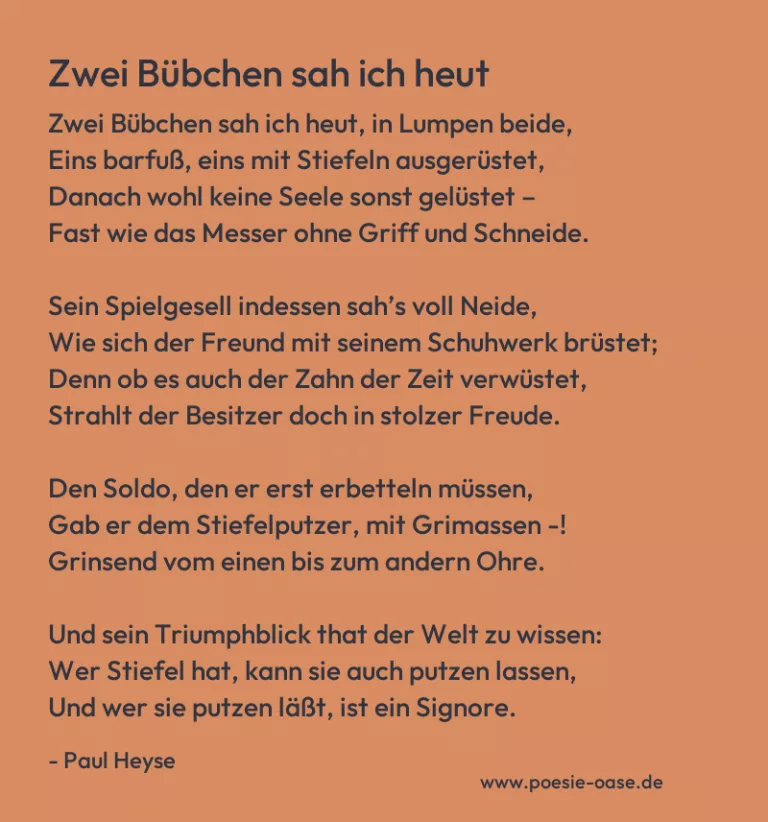 Zwei Bübchen sah ich heut