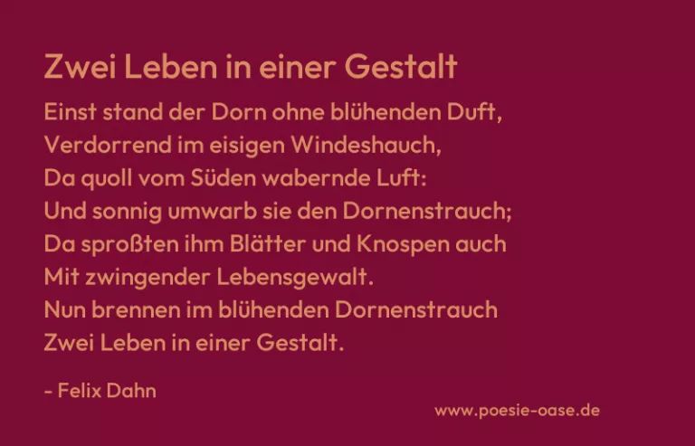 Zwei Leben in einer Gestalt