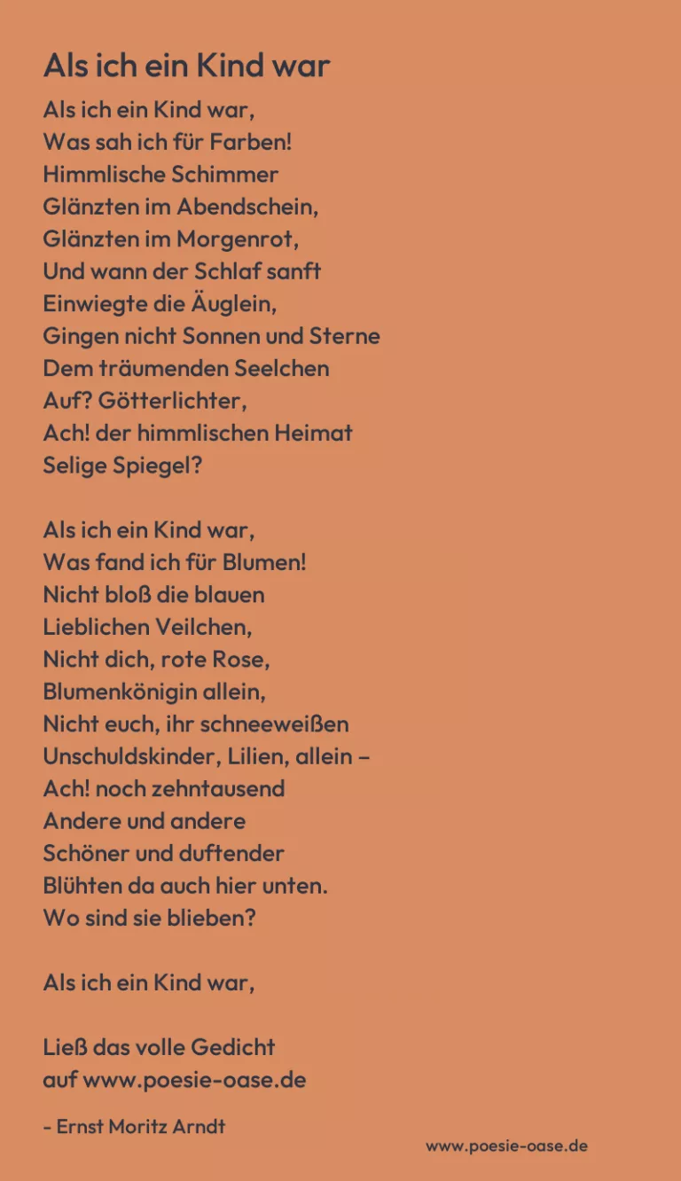 Als ich ein Kind war