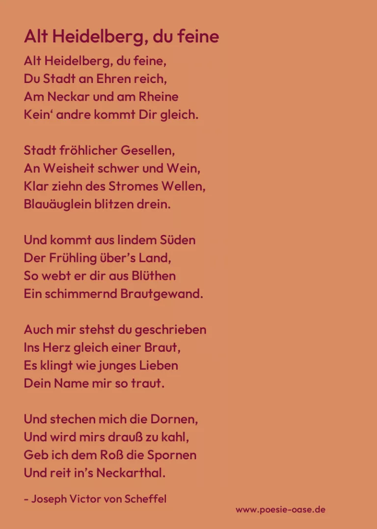 Alt Heidelberg, du feine