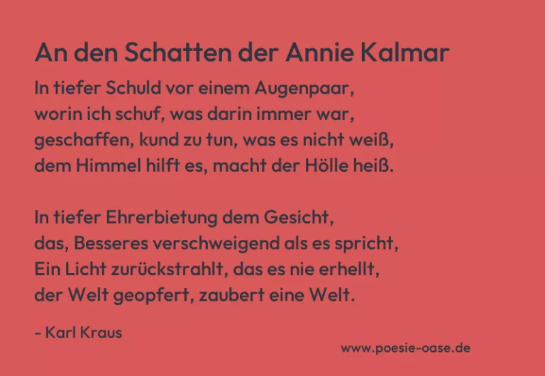An den Schatten der Annie Kalmar
