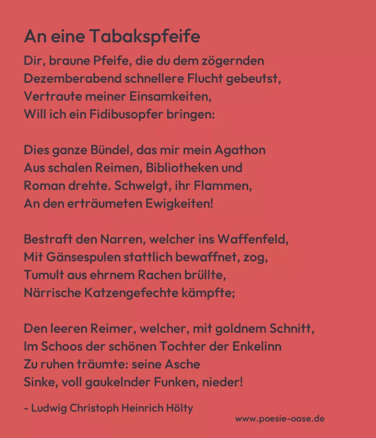 An eine Tabakspfeife