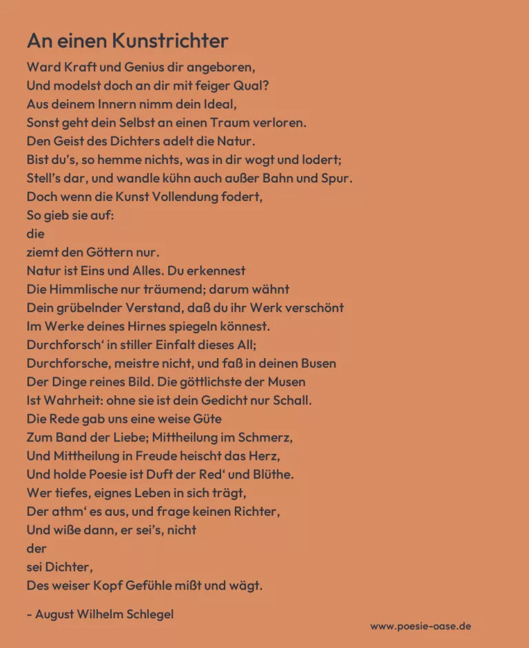An einen Kunstrichter