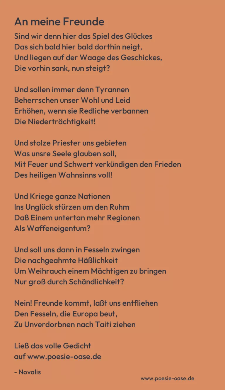 An meine Freunde