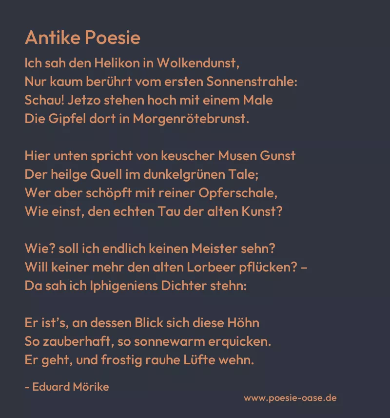 Gedicht: Antike Poesie von Eduard Mörike