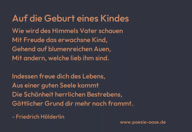 Auf die Geburt eines Kindes