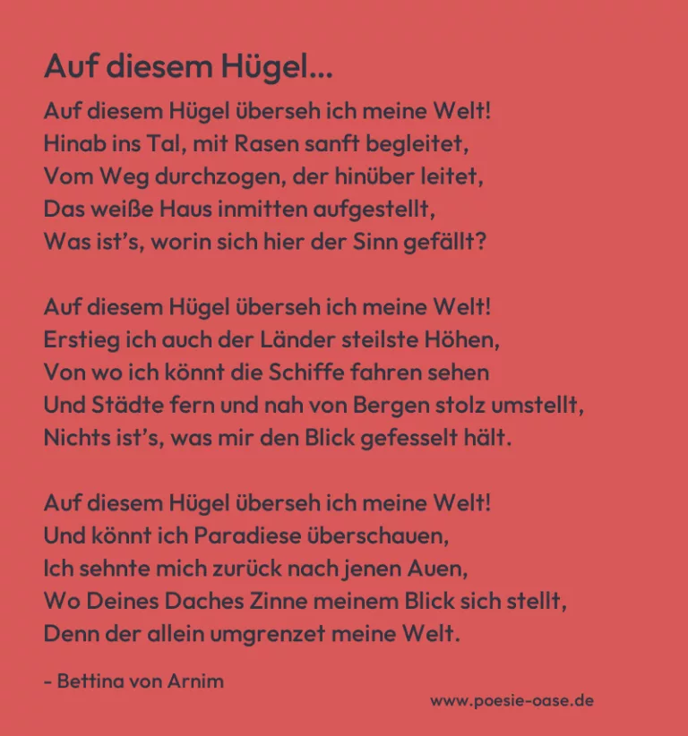 Auf diesem Hügel…