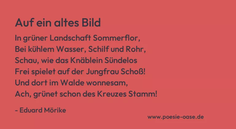 Auf ein altes Bild