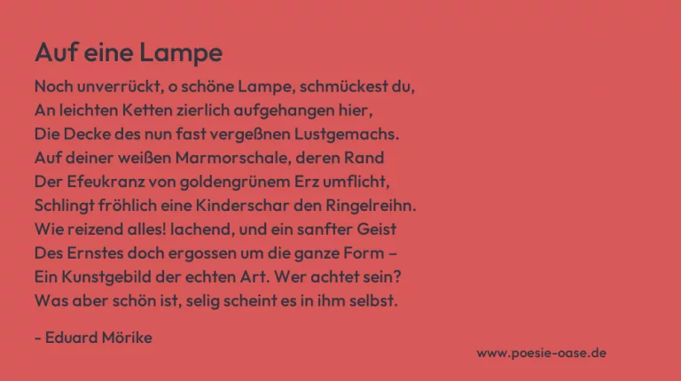 Auf eine Lampe