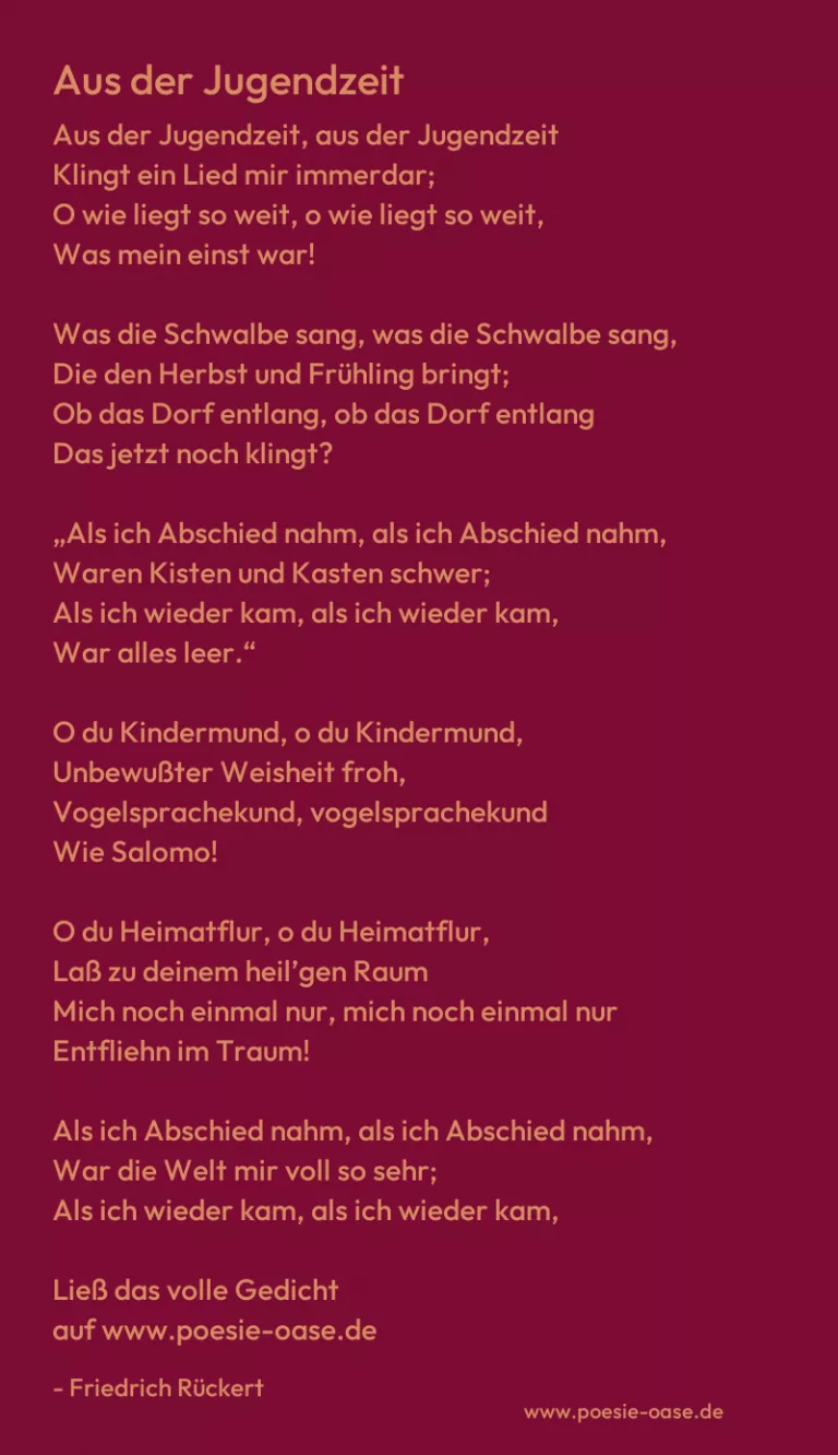 Aus der Jugendzeit