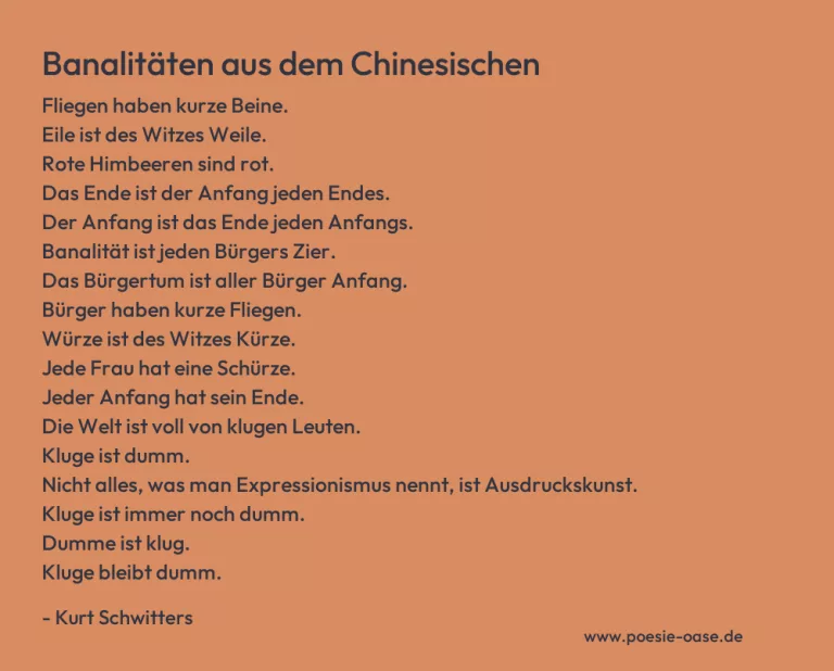 Banalitäten aus dem Chinesischen
