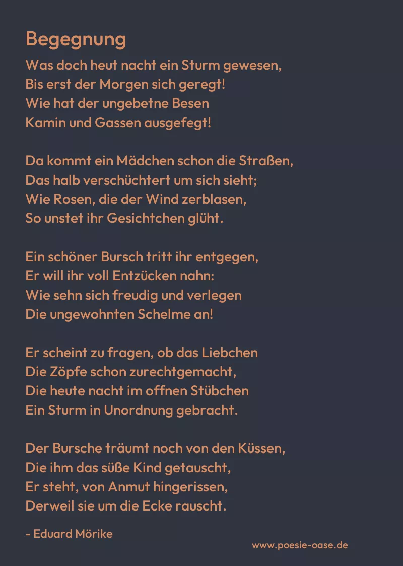 Gedicht: Begegnung von Eduard Mörike