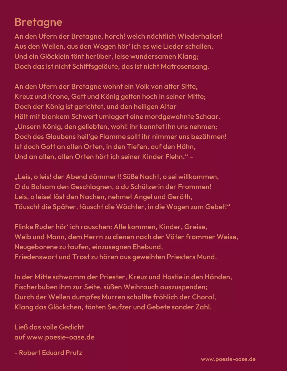 Gedicht: Bretagne von Robert Eduard Prutz