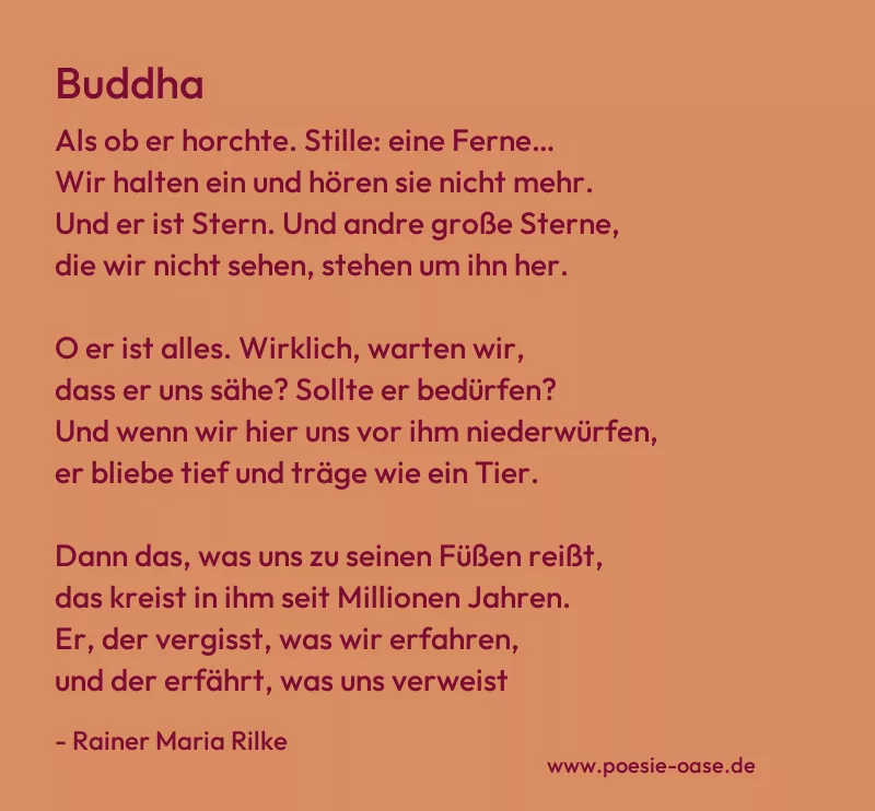 Gedicht: Buddha von Rainer Maria Rilke