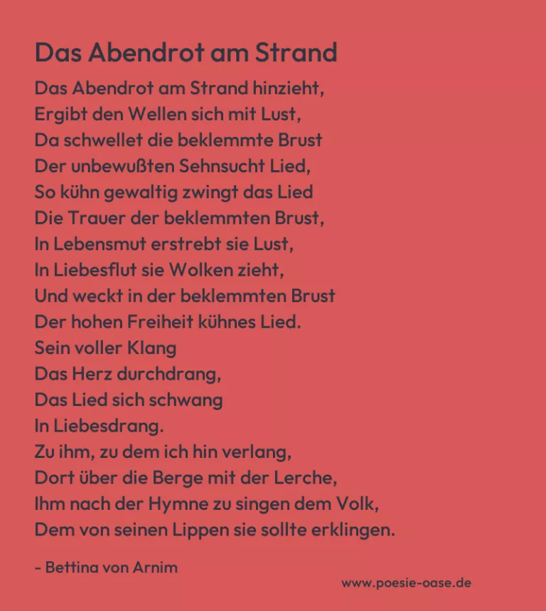 Das Abendrot am Strand