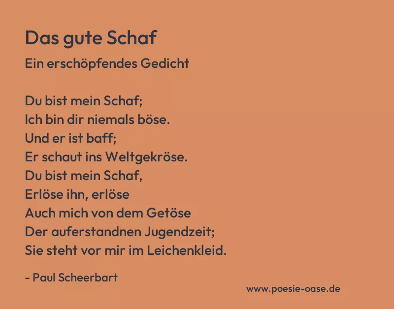 Gedicht: Das gute Schaf von Paul Scheerbart