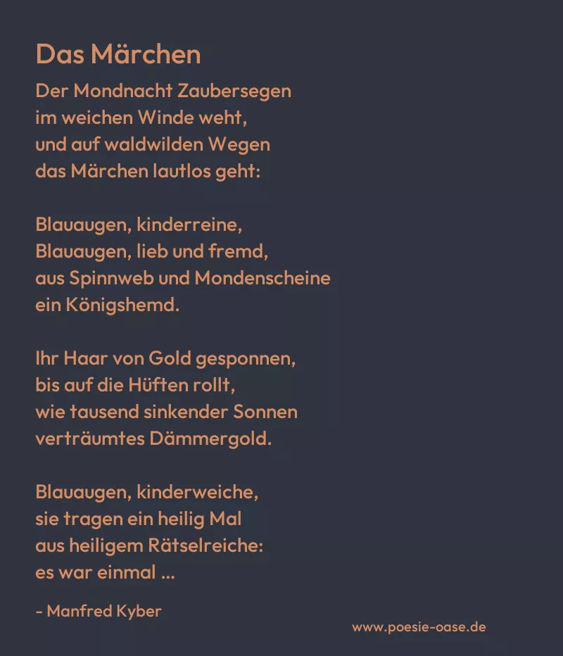 Gedicht: Das Märchen von Manfred Kyber