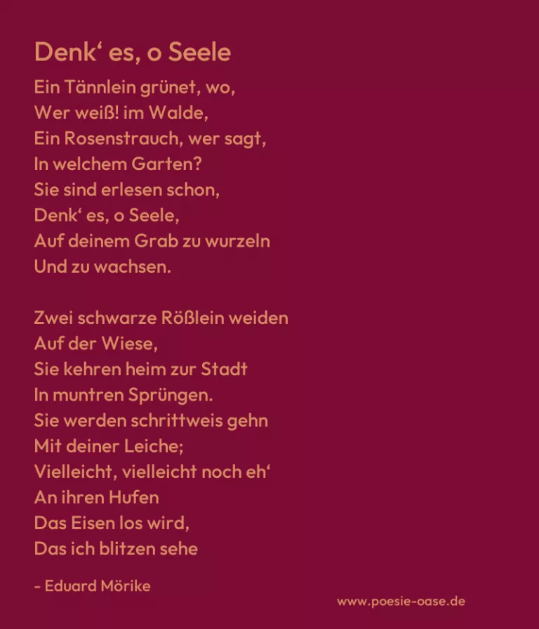 Denk‘ es, o Seele