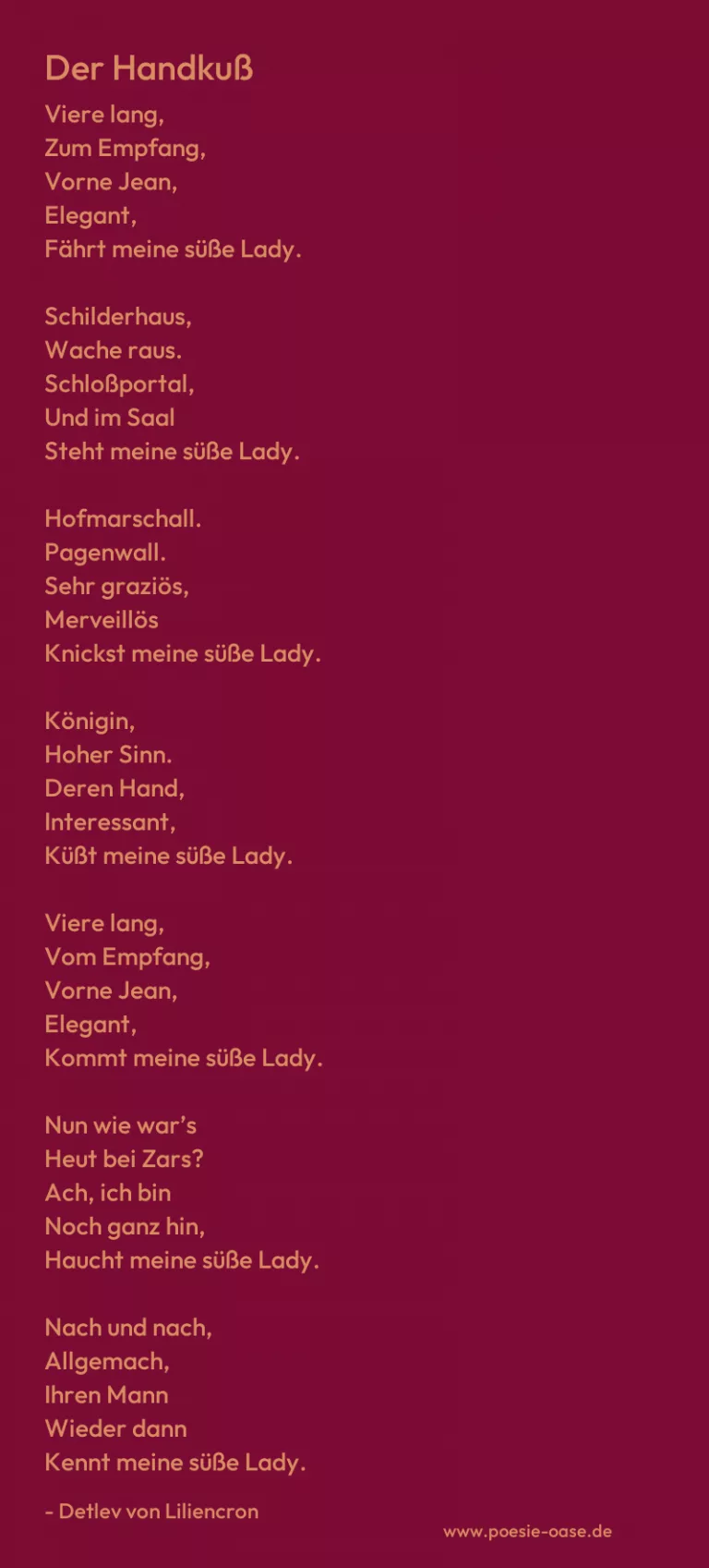 Der Handkuß