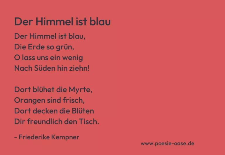 Der Himmel ist blau