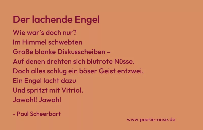 Gedicht: Der lachende Engel von Paul Scheerbart