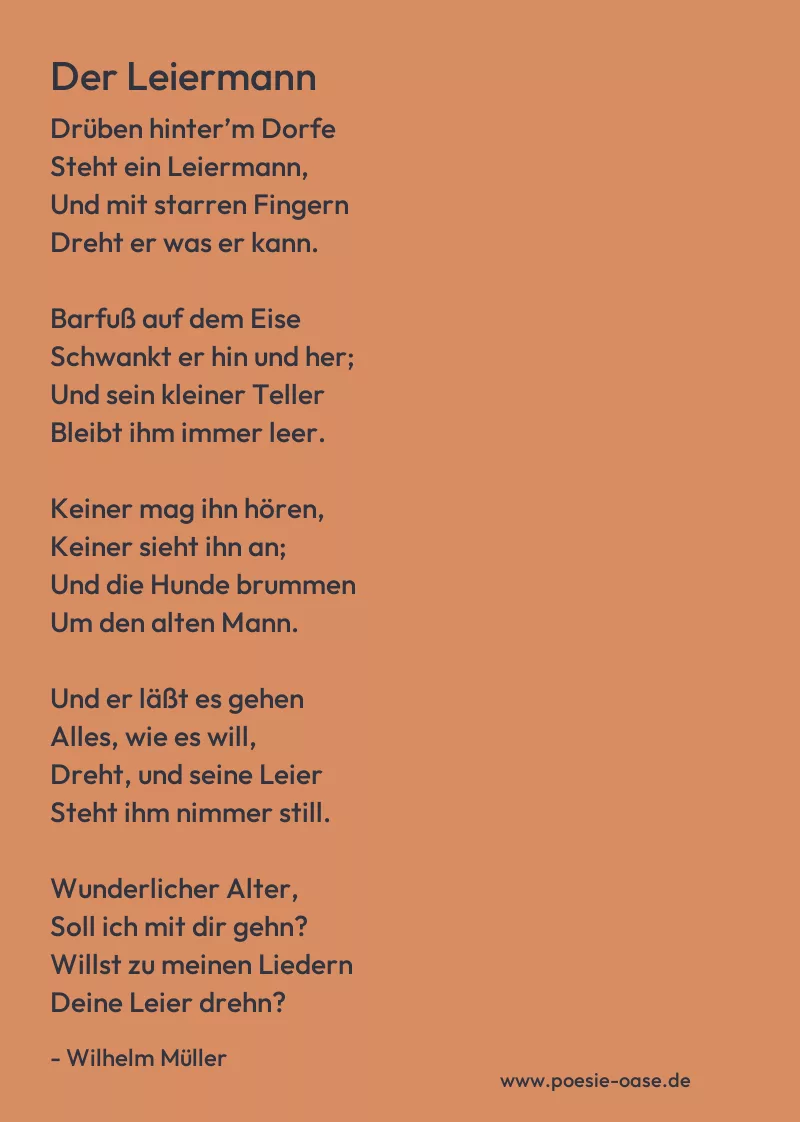 Gedicht: Der Leiermann von Wilhelm Müller