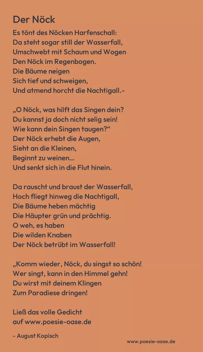 Gedicht: Der Nöck von August Kopisch