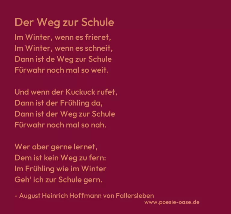Der Weg zur Schule