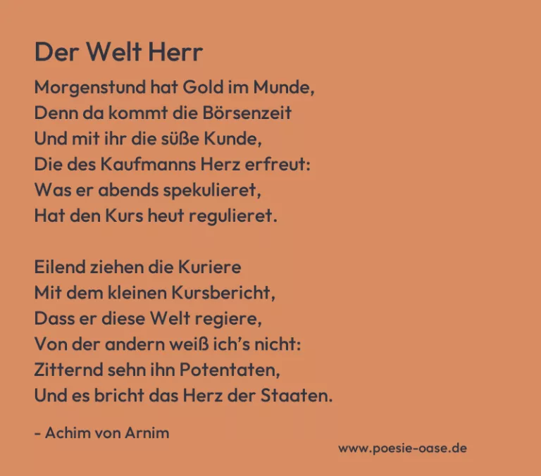 Der Welt Herr