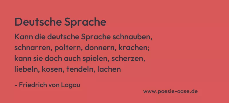 Gedicht: Deutsche Sprache von Friedrich von Logau